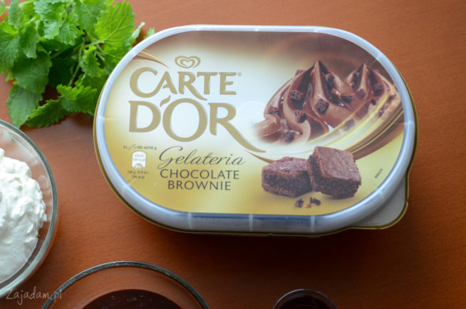 Lodowy deser czekoladowy - brownie