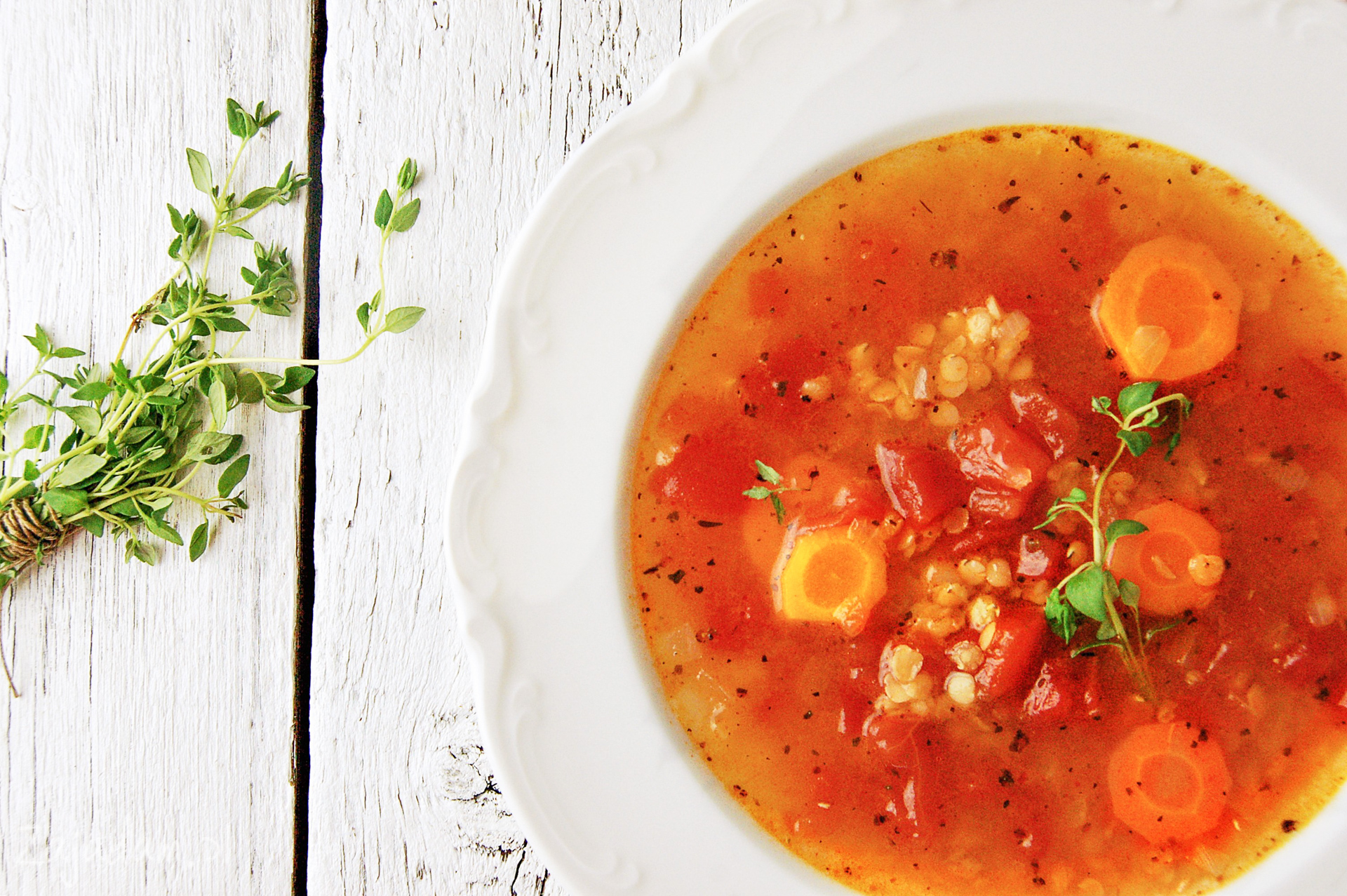 Zupa z czerwonej soczewicy